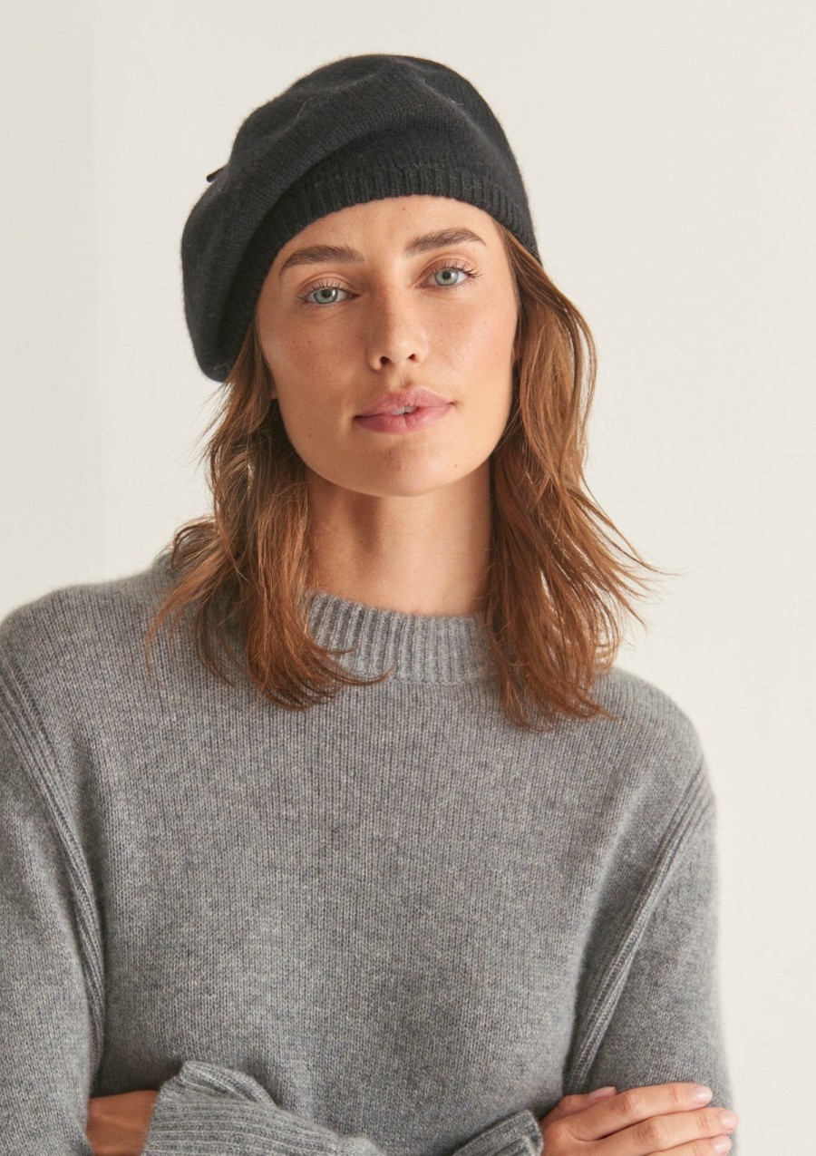 Accessories Loop Cashmere | Cashmere Beret In Black