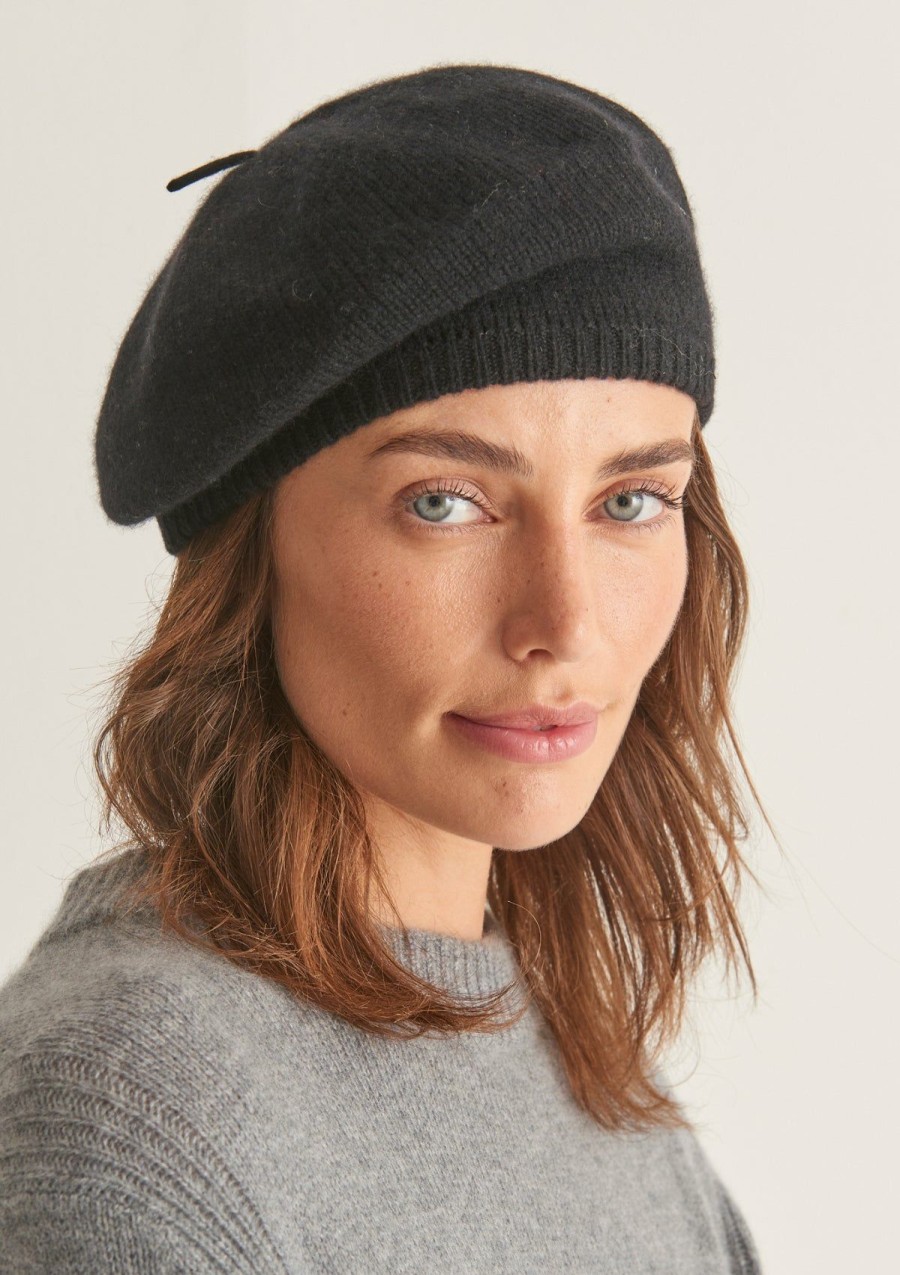 Accessories Loop Cashmere | Cashmere Beret In Black