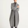 Women Loop Cashmere | Ribbed Cashmere Coatigan In Canyon Grey