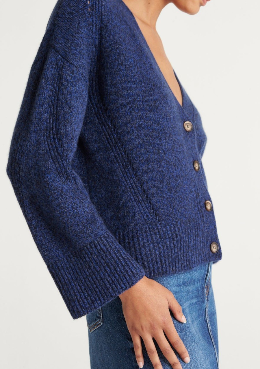 Women Loop Cashmere | Lofty Cashmere Cardigan In Deep Blue