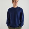 Men Loop Cashmere | Mens Cashmere Crew Neck Sweater In Midnight Blue