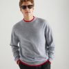 Men Loop Cashmere | Mens Cashmere Crew Neck Sweater In Quarry Grey