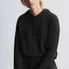 Women Loop Cashmere | Cashmere Hoodie In Black