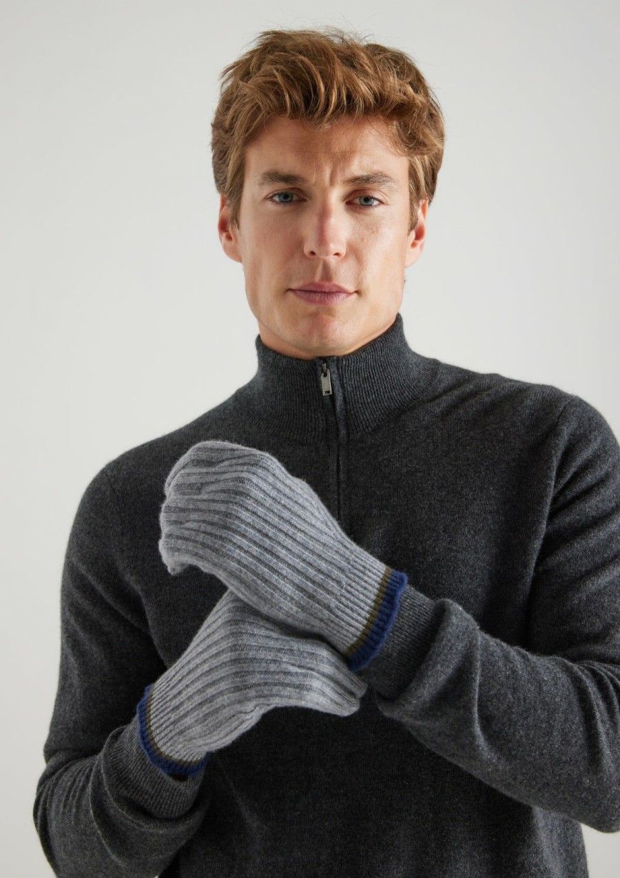 Men Loop Cashmere | Mens Cashmere Gloves In Derby Grey