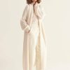 Women Loop Cashmere | Ribbed Cashmere Coatigan In Snow