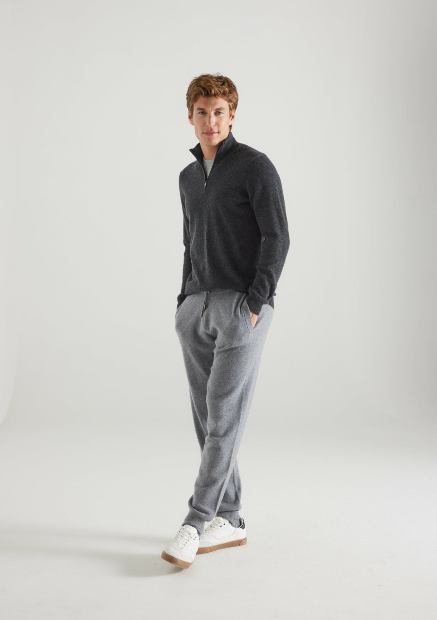 Men Loop Cashmere | Mens Cashmere Jogger In Derby Grey