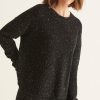 Women Loop Cashmere | Donegal Knit Sweatshirt In Cinder Grey