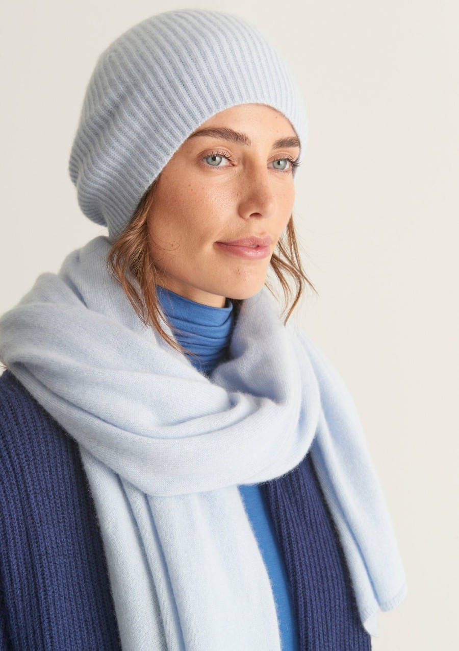 Accessories Loop Cashmere | Cashmere Beanie In Whisper Blue