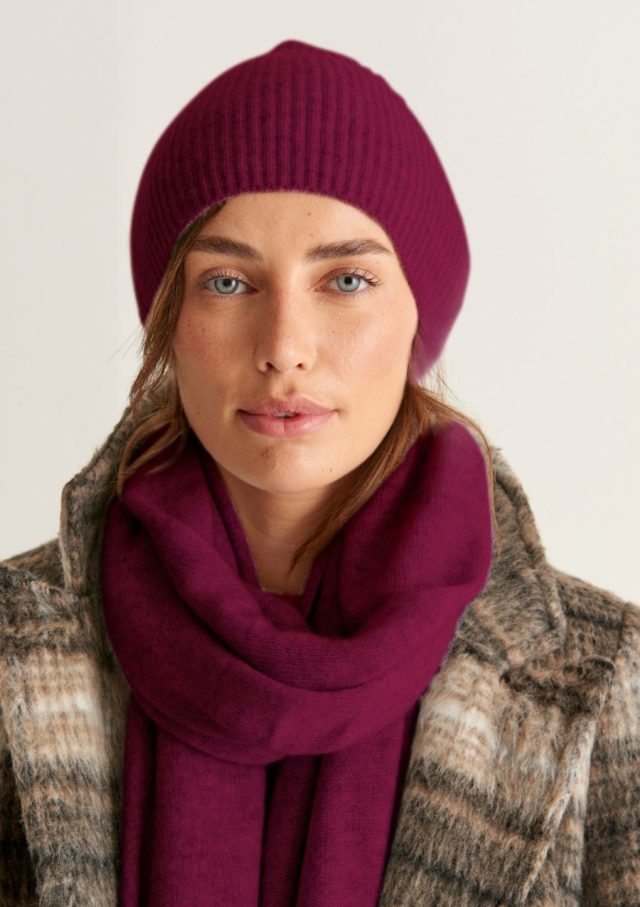 Accessories Loop Cashmere | Cashmere Lofty Blanket Scarf In Barolo Red