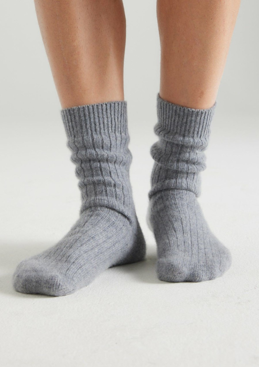 Men Loop Cashmere | Mens Cashmere Socks In Derby Grey