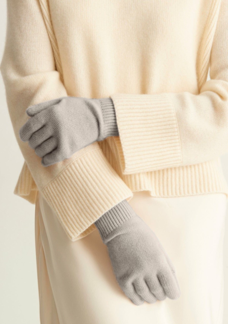 Accessories Loop Cashmere | Cashmere Glove In Foggy Grey