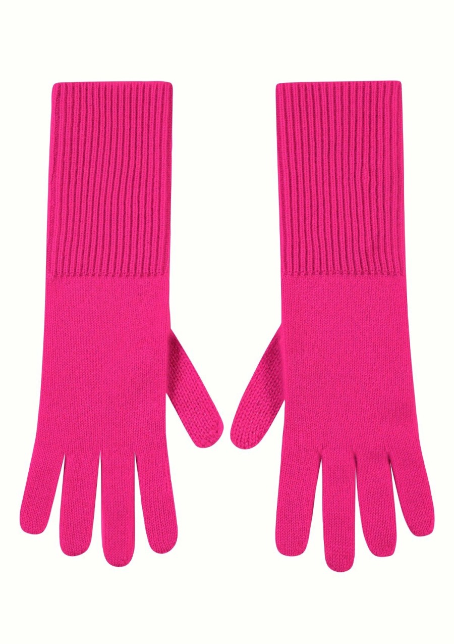 Accessories Loop Cashmere | Cashmere Glove In Cherry Pink