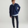 Men Loop Cashmere | Mens Cashmere Half Zip Sweater In Midnight Blue