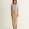 Women Loop Cashmere | Cashmere Open Collar Sweater In Foggy Grey