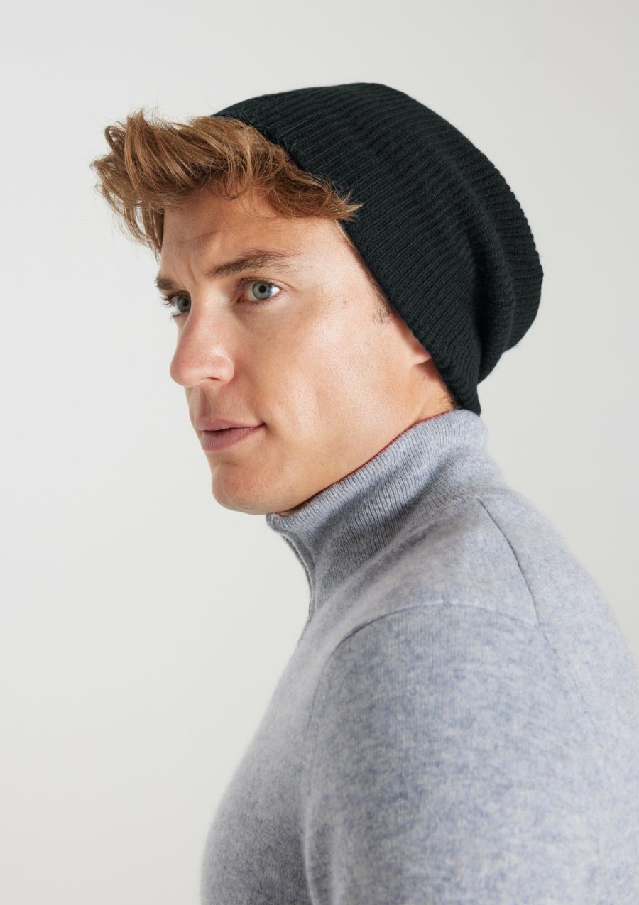 Men Loop Cashmere | Mens Cashmere Hat In Black