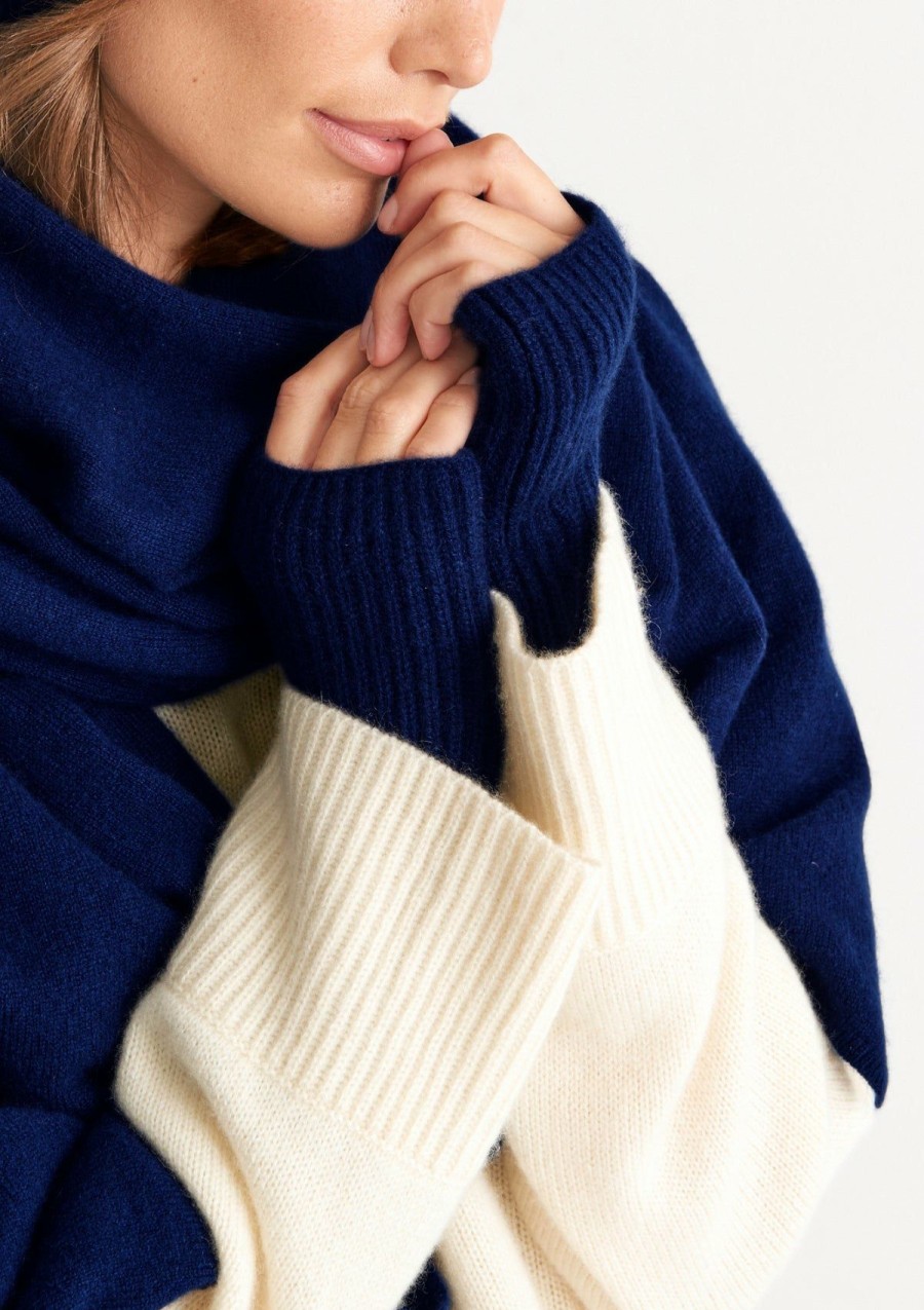 Accessories Loop Cashmere | Cashmere Mitt In Midnight Blue