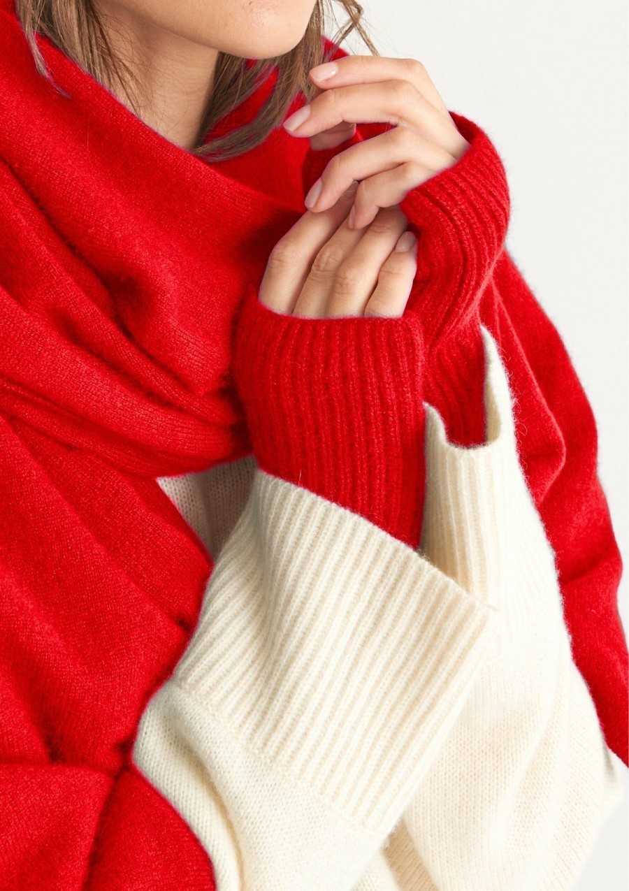 Accessories Loop Cashmere | Cashmere Mitt In Postbox Red