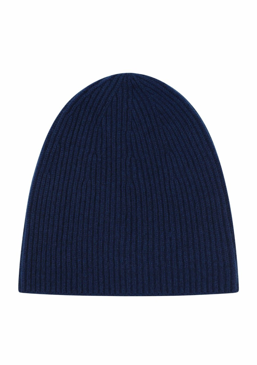 Accessories Loop Cashmere | Cashmere Beanie In Midnight Blue