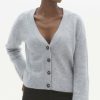 Women Loop Cashmere | Lofty Cashmere Cardigan In Quarry Grey