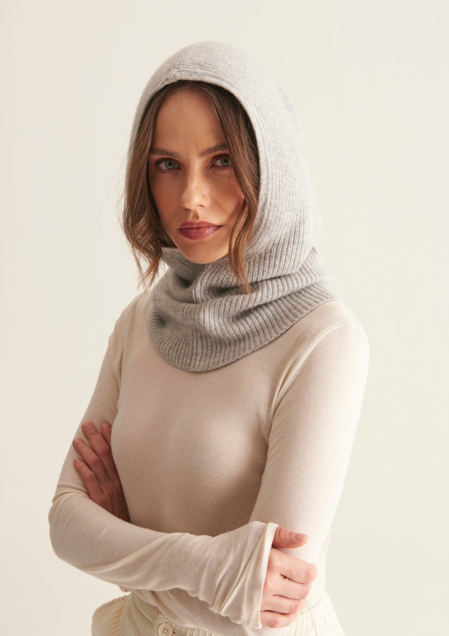 Accessories Loop Cashmere | Cashmere Hood In Foggy Grey