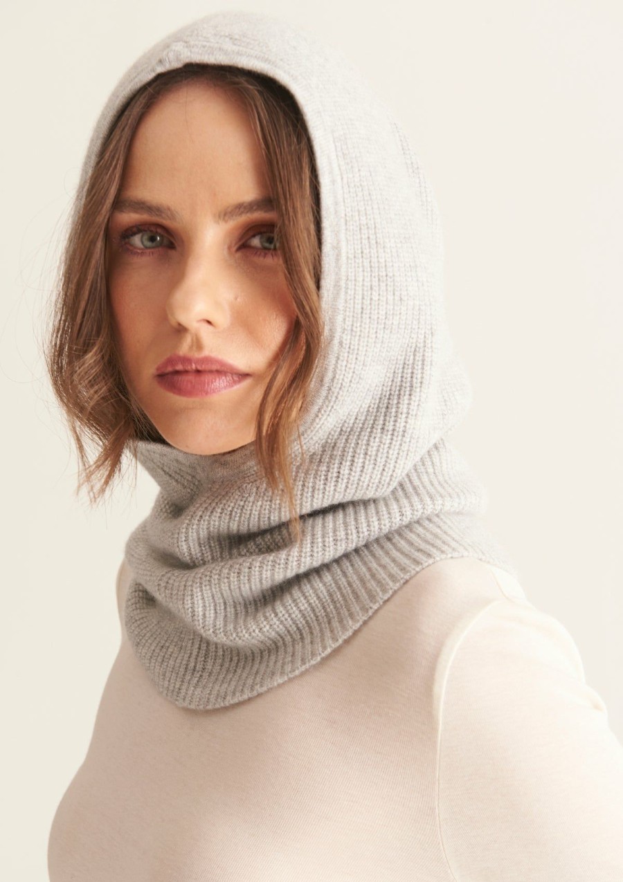 Accessories Loop Cashmere | Cashmere Hood In Foggy Grey