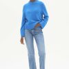 Women Loop Cashmere | Cropped Cashmere Sweatshirt In Jetstream Blue