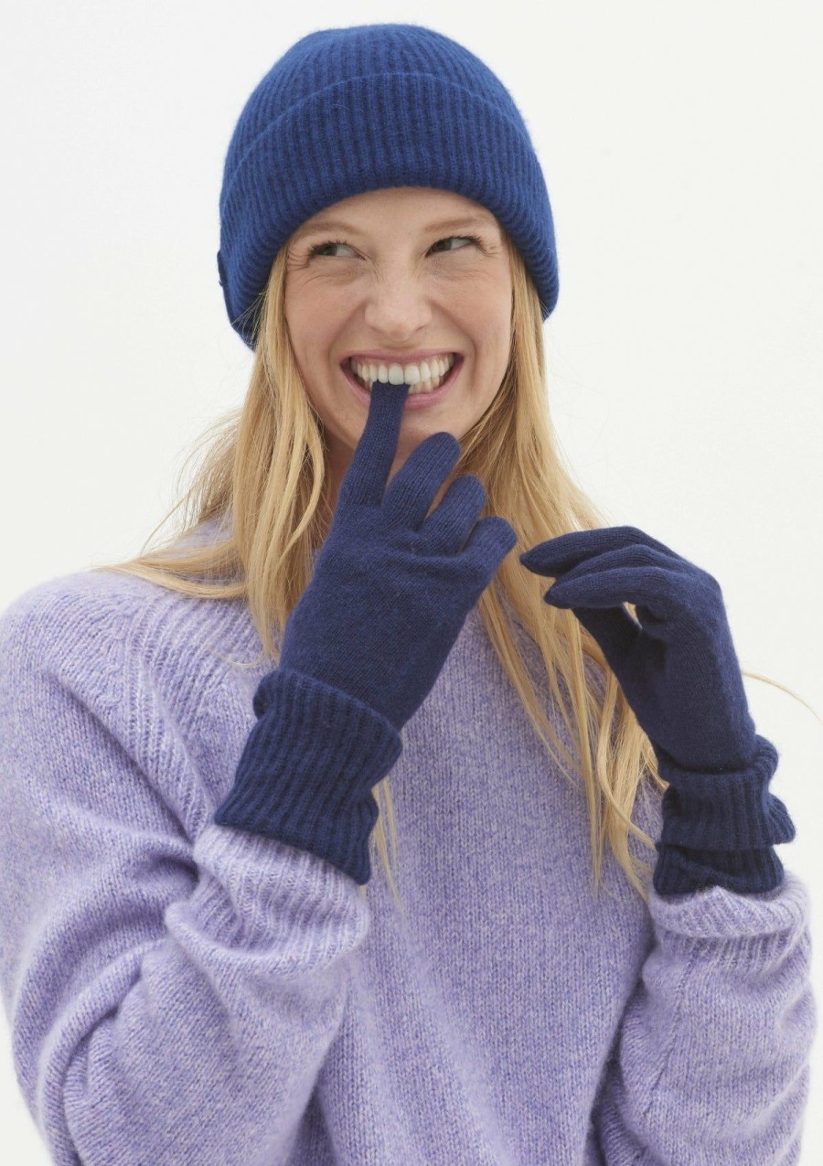 Accessories Loop Cashmere | Cashmere Glove In Midnight Blue