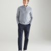 Men Loop Cashmere | Mens Cashmere Half Zip Sweater In Quarry Grey