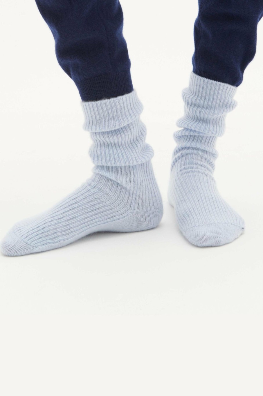 Accessories Loop Cashmere | Cashmere Sock In Whisper Blue