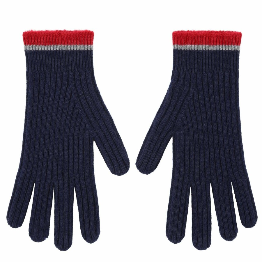 Men Loop Cashmere | Mens Cashmere Gloves In Midnight Blue