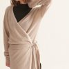 Women Loop Cashmere | Cashmere Wrap Cardigan In Jute