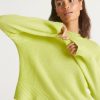 Women Loop Cashmere | Cropped Cashmere Sweatshirt In Lime Green