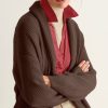 Women Loop Cashmere | Ribbed Cashmere Coatigan In Rye Brown