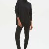 Women Loop Cashmere | Oversized Cashmere Polo Neck Sweater In Black