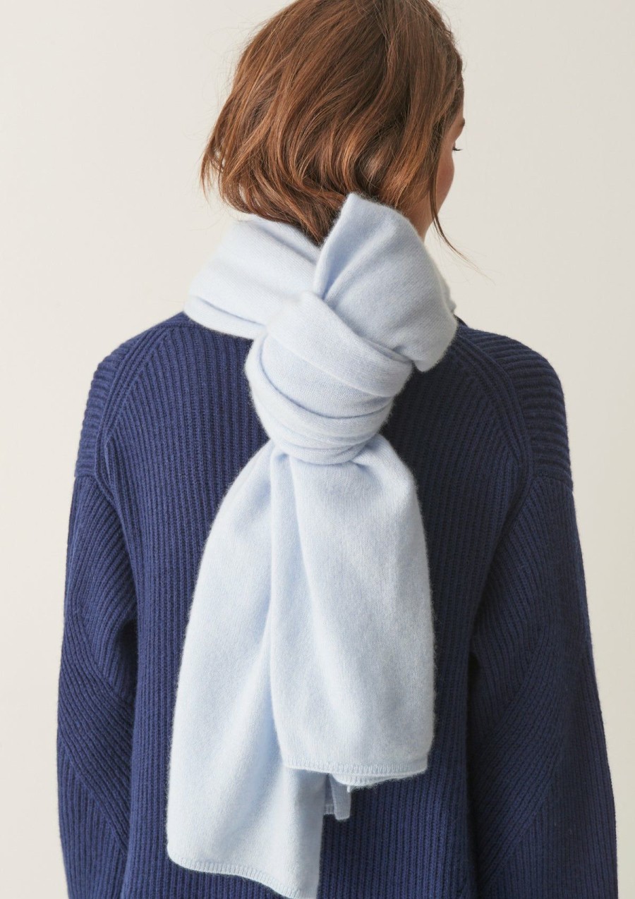 Accessories Loop Cashmere | Cashmere Lofty Blanket Scarf In Whisper Blue