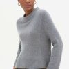 Women Loop Cashmere | Cropped Cashmere Sweatshirt In Quarry Grey