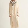 Women Loop Cashmere | Cashmere Cable Coatigan In Natural White