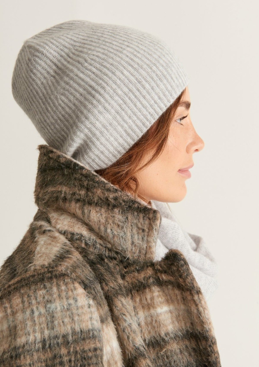 Women Loop Cashmere | Cashmere Beanie In Foggy Grey