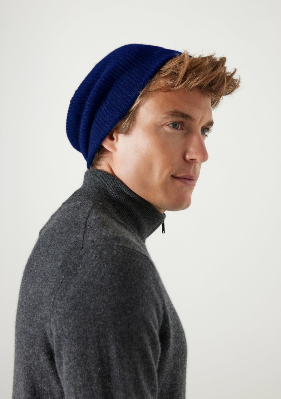 Men Loop Cashmere | Mens Cashmere Hat In Midnight Blue