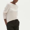 Women Loop Cashmere | Cashmere Boat Neck Sweater In Ballet Pink