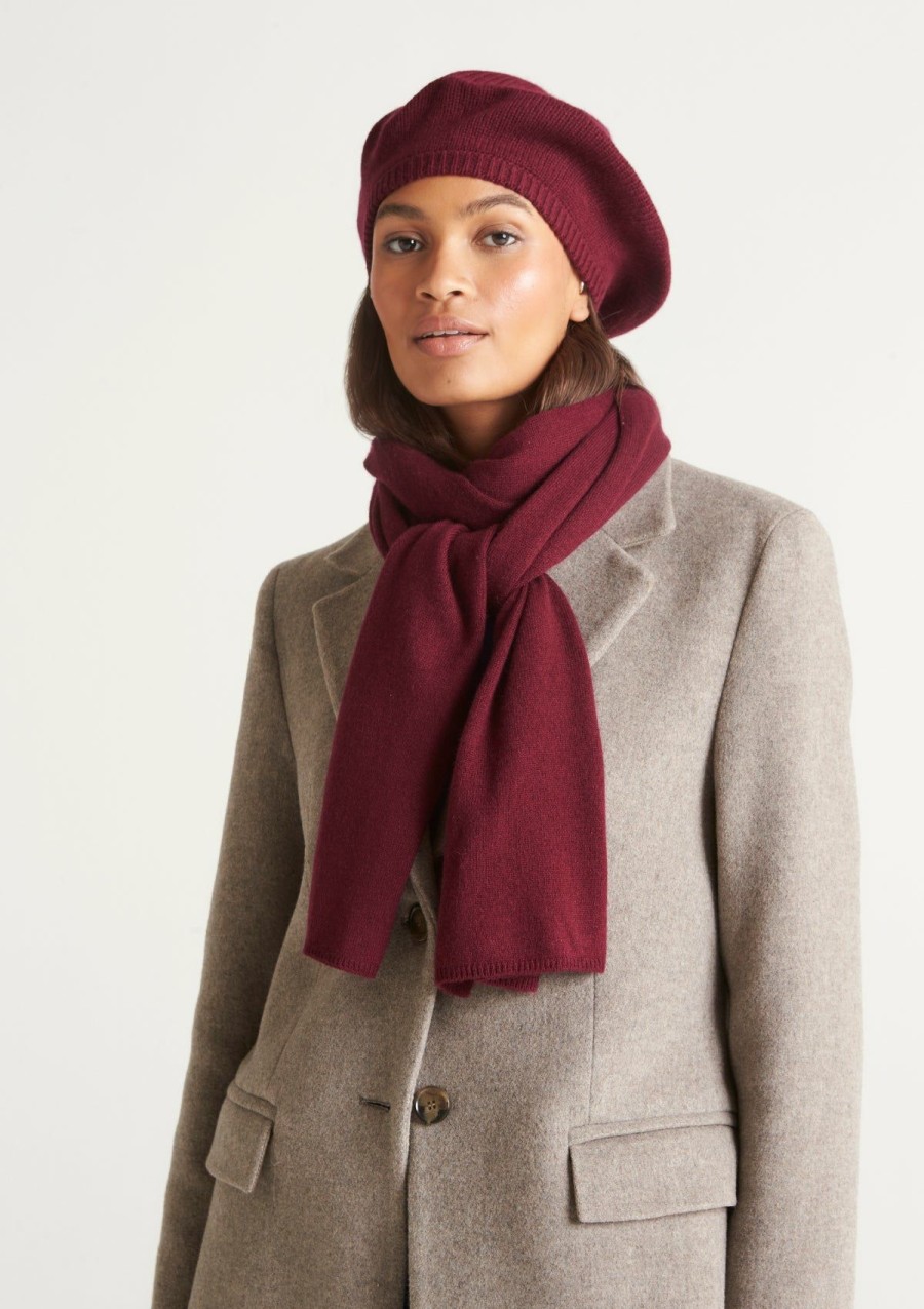 Accessories Loop Cashmere | Cashmere Beret In Barolo Red