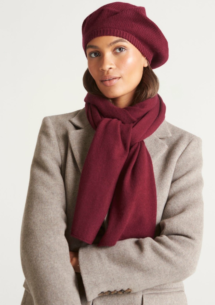 Accessories Loop Cashmere | Cashmere Beret In Barolo Red